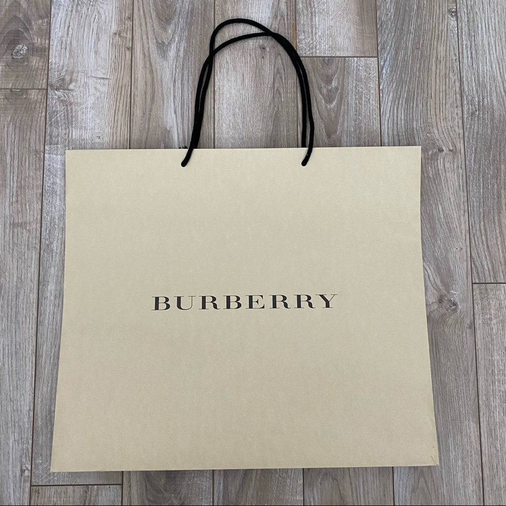 BURBERRY Paper Bag 16.25”h x 19”w x 7.25”d
